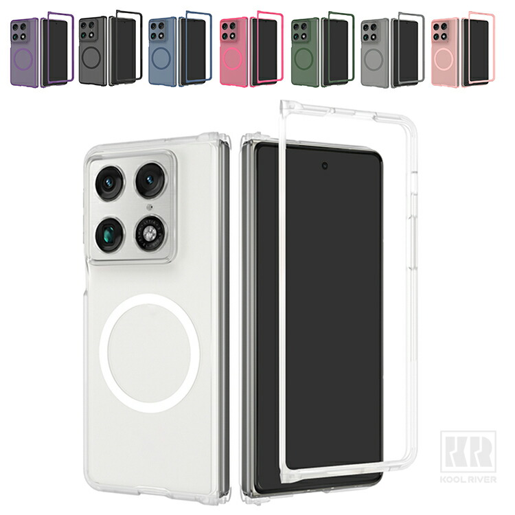 Razr Fold �P�[�X �N���A �J�o�[ �܂肽���݌^ �ϏՌ� �w�ʔ����� �}�b�g�d�l Qi�[�d ���C�����X�[�d �Ή� �}�O�l�b�g���ԍڃz���_�[�Ή� �V���v�� ������