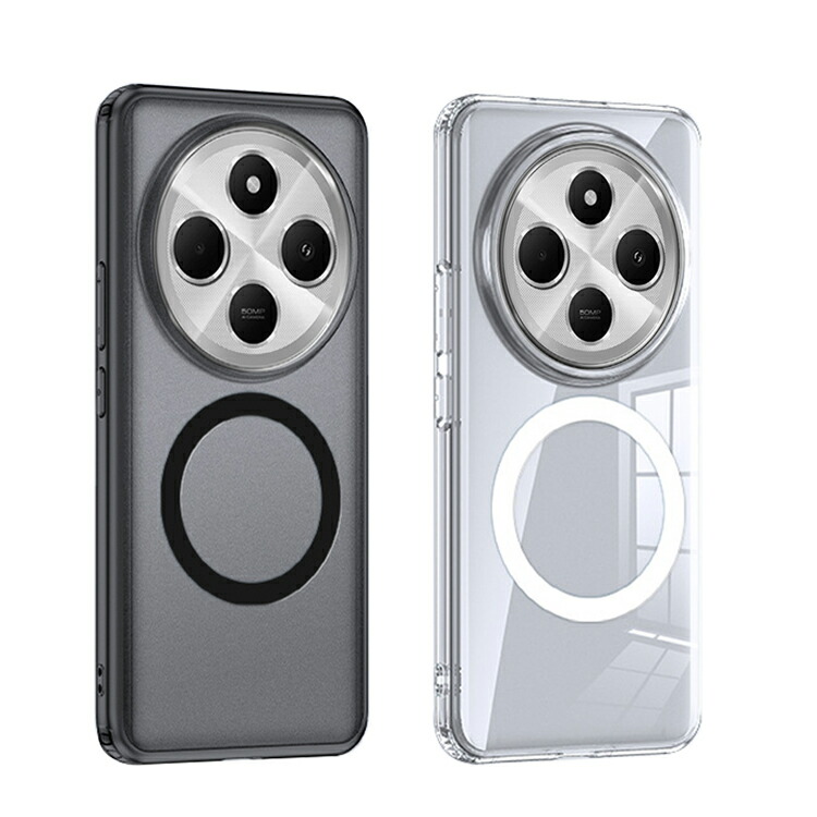 Redmi 14C �N���A �P�[�X �ϏՌ� �J�o�[   �}�b�g �N���A ���� TPU+�v���X�`�b�N �X�g���b�v�� �p �ی� �R�[�i�[�o���p�[ ����