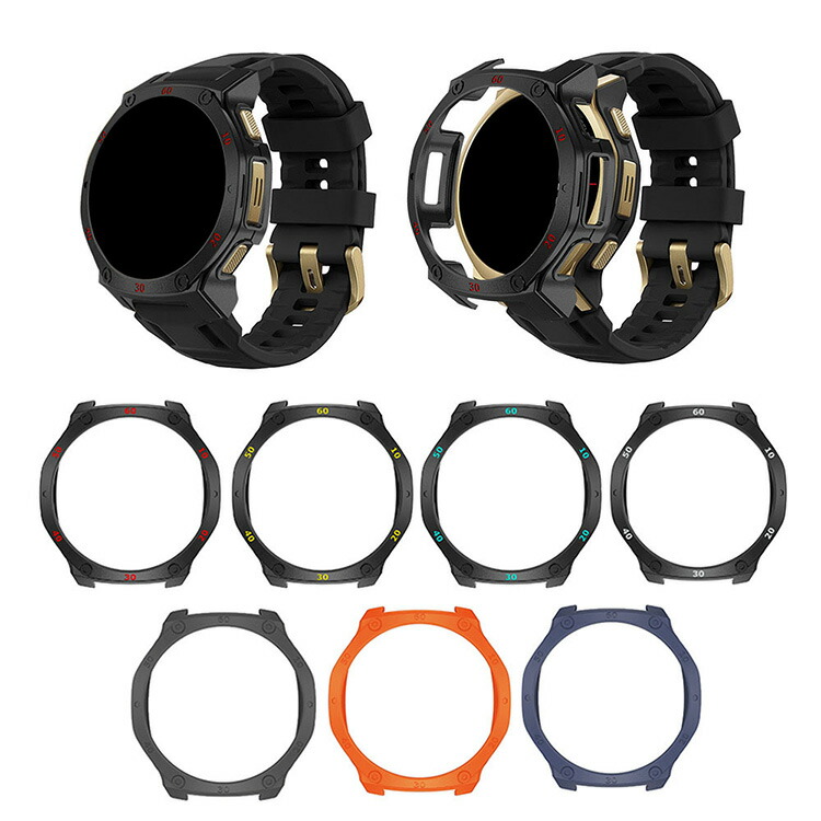 Amazfit T-Rex 3 Pro 44mm �P�[�X �J�o�[ �n�[�h�P�[�X PC�f�� �ϏՌ� �Ռ��z�� �S�ʕی� �����ȒP ��ʕی�Ȃ� �t�B�����Ȃ� �A�}�Y�t�B�b�g T-���b�N�X3