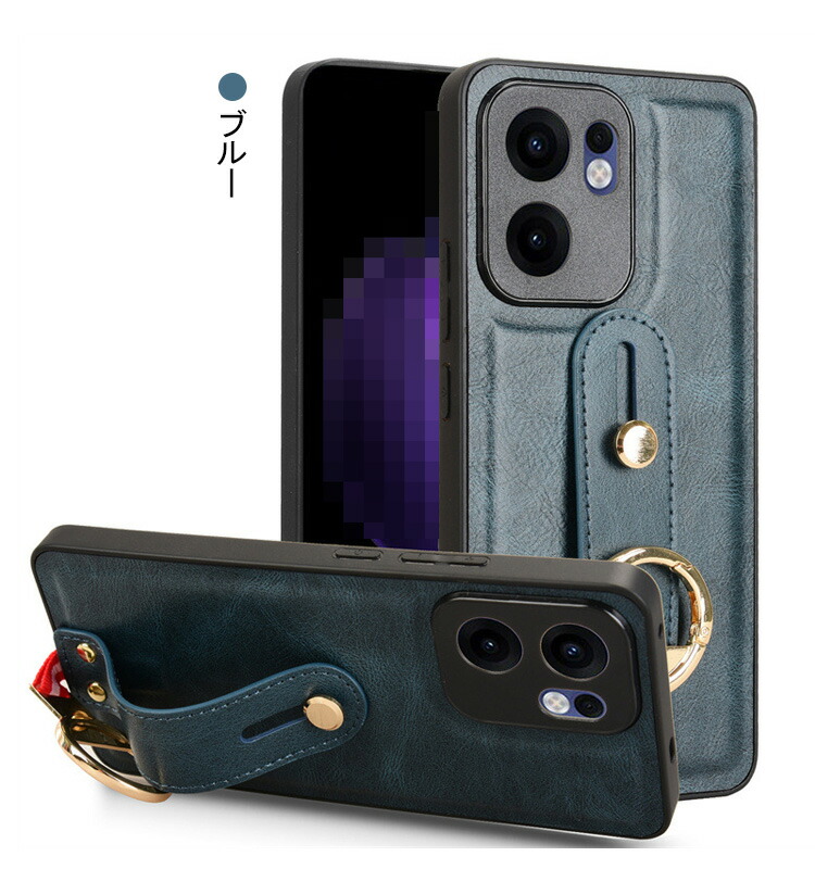 OPPO Reno13 A 耐衝撃 ケース reno 13a カバー PUレザー ネック