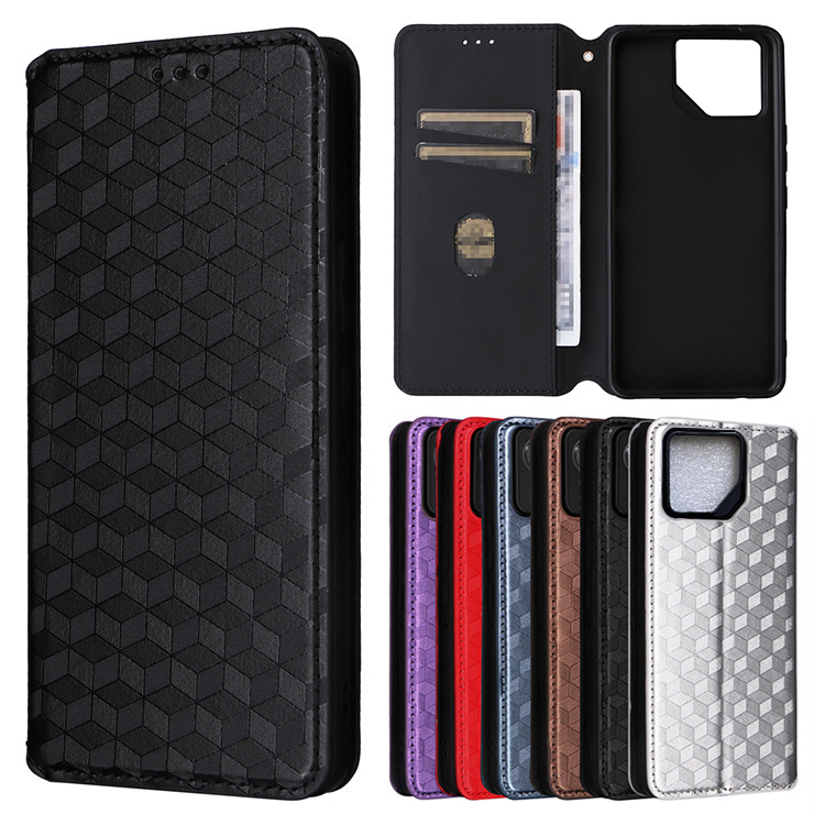 ROG Phone 8 �P�[�X ROG Phone 8 Pro �蒠�^ �􉽊w�͗l �X�^���h�@�\ �J�[�h���[ PU���U�[ �X�g���b�v�z�[���t�� ASUS �G�C�X�[�X ROG �t�H�� 8/8 �v�� �l�C