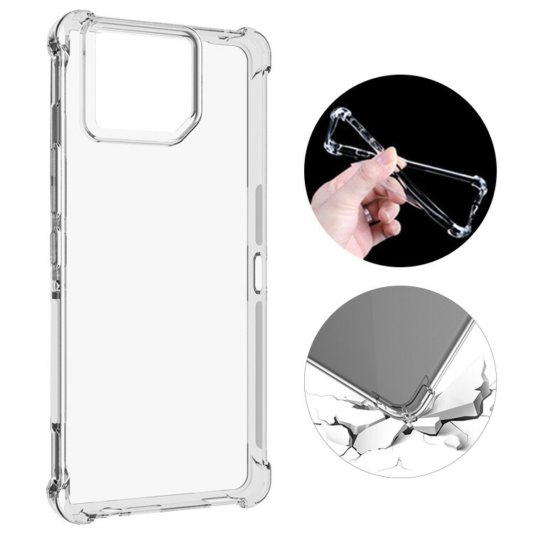 ROG Phone 9 �N���A�P�[�X Phone9 Pro �ϏՌ� �J�o�[ �V���v�� �N���A ���� �p �ی� �R�[�i�[�o���p�[ TPU �\�t�g�P�[�X �ϏՌ��P�[�X ASUS �G�C�X�[�X ROG