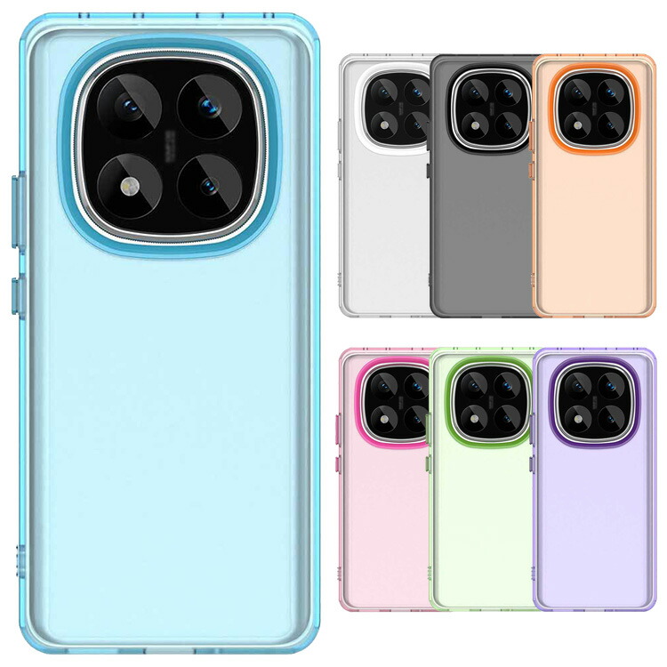 Redmi Note 15 �P�[�X Note 15 Pro/Note 15 Pro+ �J�o�[ �w�ʔ����� �}�b�g TPU+�v���X�`�b�N  �X�g���b�v�z�[���t�� ���� �V���I�~ ���b�h�~�[