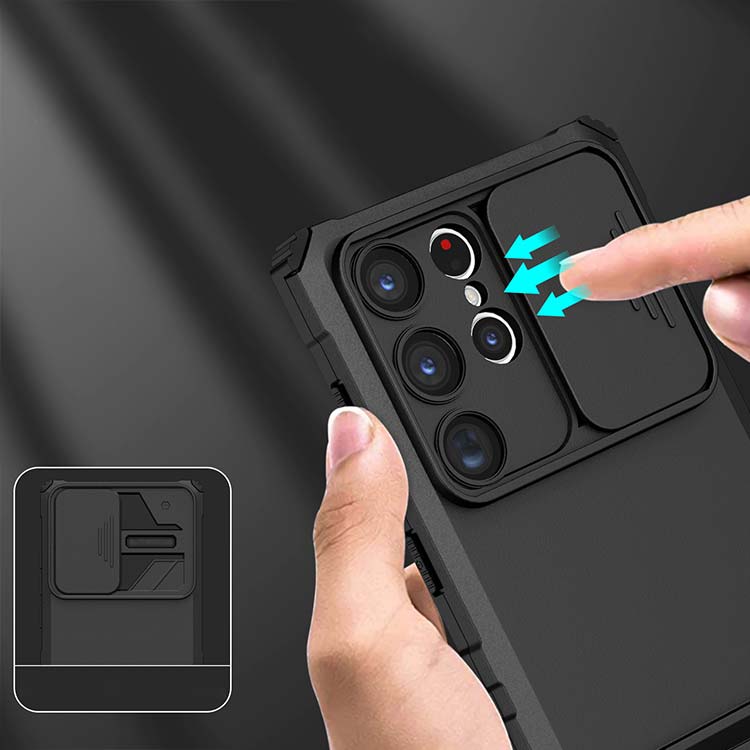 Galaxy S23/S23+/S23 Ultra 耐衝撃 ケース/耐衝撃カバー スライド式