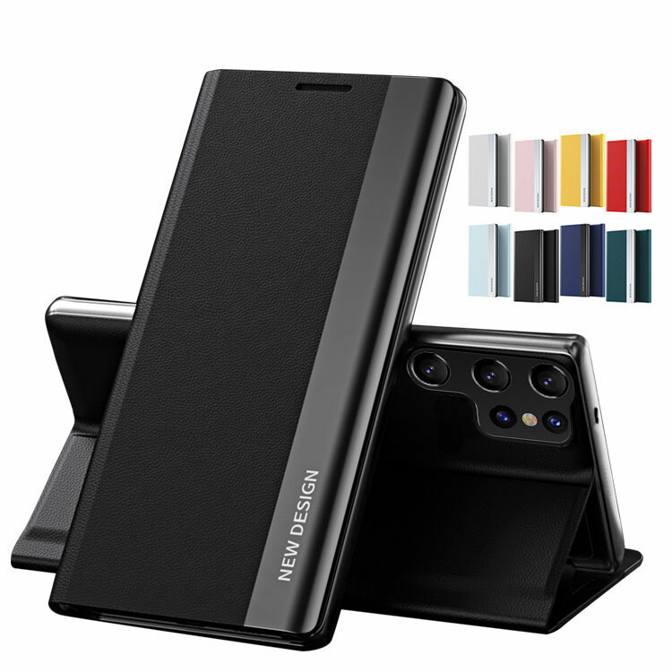 Galaxy S25 �P�[�X/�J�o�[  S25+/S25 Ultra �蒠�^ PU���U�[ PU���U�[ �X�^���h�@�\ Samsung �T���X�� �M�����N�V�[ S25/S25 �v���X/S25 �E���g�� �蒠�^