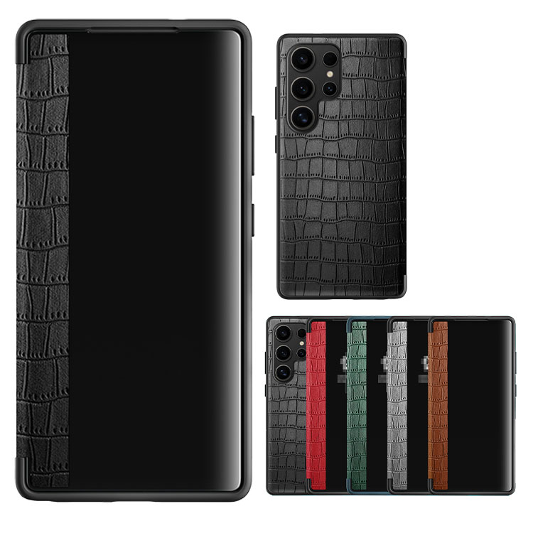 Galaxy S25 ケース S25+/S25 Ultra 手帳型 カバー 半透明 窓付き