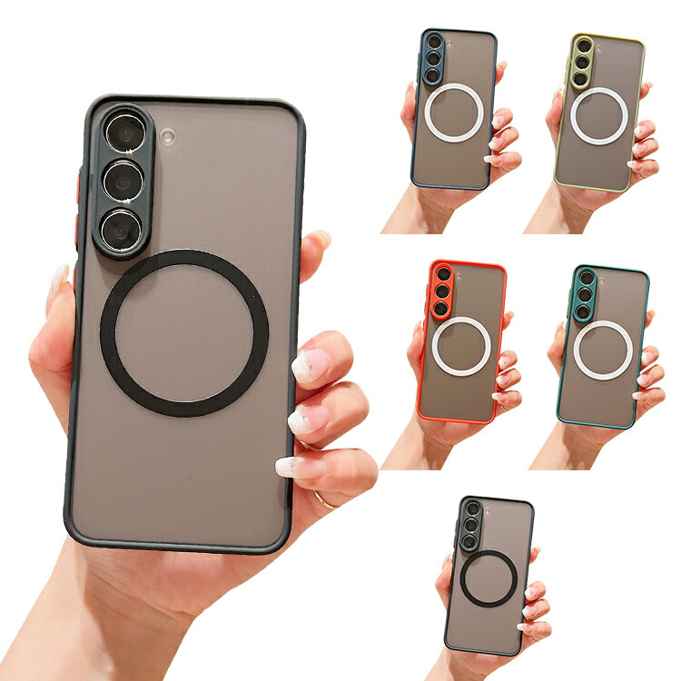 Galaxy S25 �P�[�X �ϏՌ� S25+/S25 Ultra �J�o�[ �N���A ������ �w�ʃ}�b�g Qi�[�d ���C�����X�[�d �Ή� �X�g���b�v�� �V���v�� Samsung �T���X��
