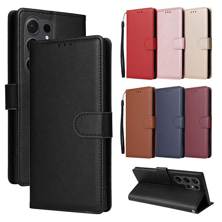 Galaxy S25 �P�[�X S25+/S25 Ultra �J�o�[ �蒠�^ PU���U�[ �J�[�h���[  �X�^���h�@�\ �X�g���b�v�t�� Samsung �T���X�� �M�����N�V�[ S25/S25 �v���X/S25