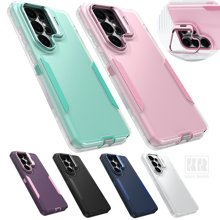 Galaxy S26�Ή� �P�[�X S26+/S26 Ultra �ϏՌ� �o�[ ��̌^�����O�t�� �X�^���h�@�\ 2�d�\�� �V���v�� Samsung �T���X�� �M�����N�V�[ S26/S26