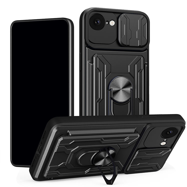iPhone17e / iPhone16e ケース 耐衝撃 カバー スライド式カメラレンズ