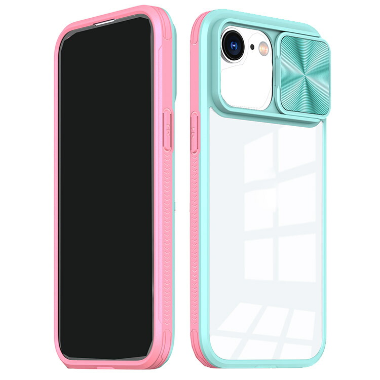 iPhone16e ケース 耐衝撃 カバー スライド式カメラレンズカバー付き