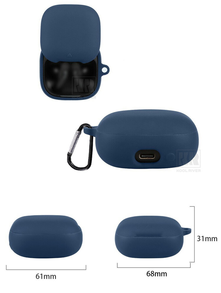 Soundcore Liberty buds ケース カラビナ付き シリコン 耐衝撃 落下