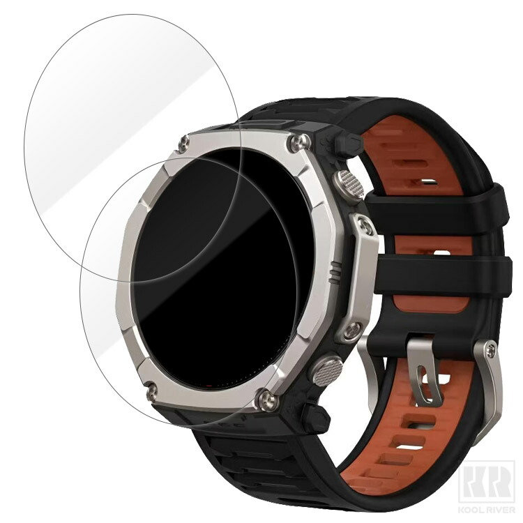 Insta Amazfit T-Rex Ultra�Ή� 2 �K���X�t�B���� �����K���X 2���Z�b�g �t���ی�v���e�N�^�[/�K���X �t�B���� �t���ی십���K���X �A�}�Y�t�B�b�g