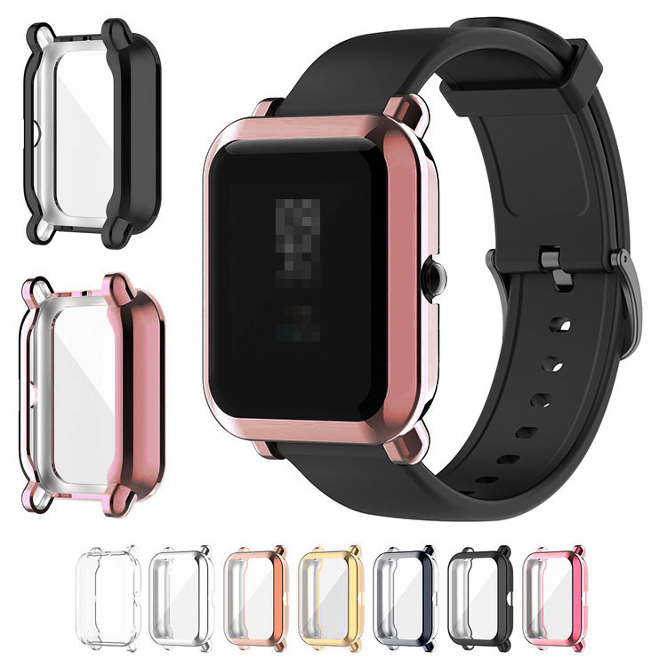 Amazfit GTS 2 mini �N���A�P�[�X/�J�o�[ �ی�P�[�X �J�o�[ �\�t�g���b�L TPU �v���e�N�^�[�J�o�[ �ϏՌ� �\�t�g�P�[�X