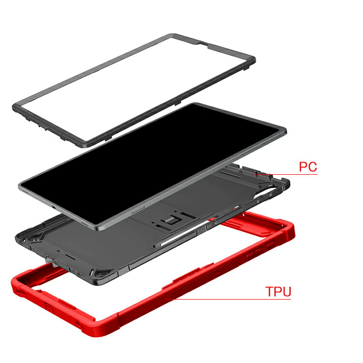 Samsung Galaxy Tab S9 Ultra ケース 14.6インチ 耐衝撃 カバー TPU +プラスチック スタンド機能 ペン収納 角 保護 コーナーバンパー 衝撃吸収 保護ケース｜keitaicase｜07
