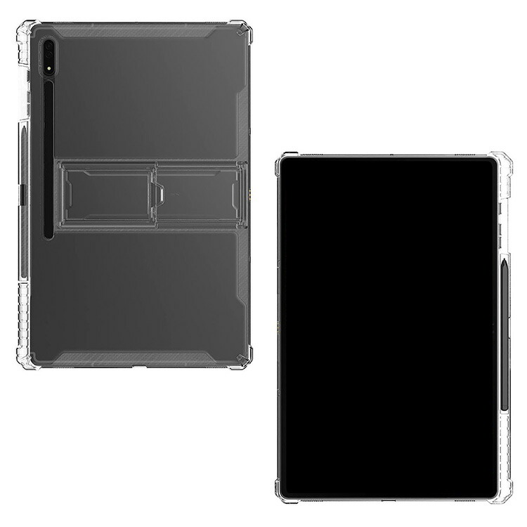 Samsung Galaxy Tab S9 Ultra クリアケース 14.6インチ 耐衝撃 カバー 透明 TPU ソフトカバー スタンド機能 ペン収納 角 保護 コーナーバンパー 衝撃吸収｜keitaicase｜02