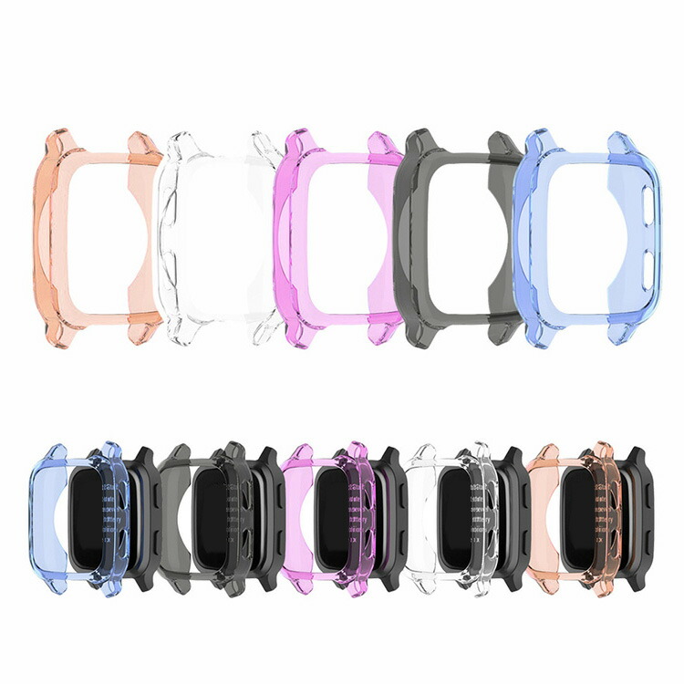 GARMIN Venu Sq/Sq Music/Sq Music emmi �N���A�P�[�X/�J�o�[ �ی�P�[�X �J�o�[ �\�t�gTPU �N���A �v���e�N�^�[�J�o�[ �ϏՌ� ���^ �y�� �\�t�g�P�[�X