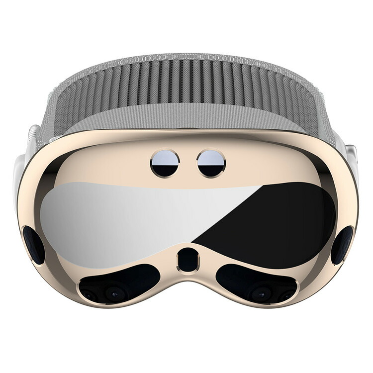 Apple Vision Pro クリアケース 耐衝撃 カバー メッキ / クリア ソフト