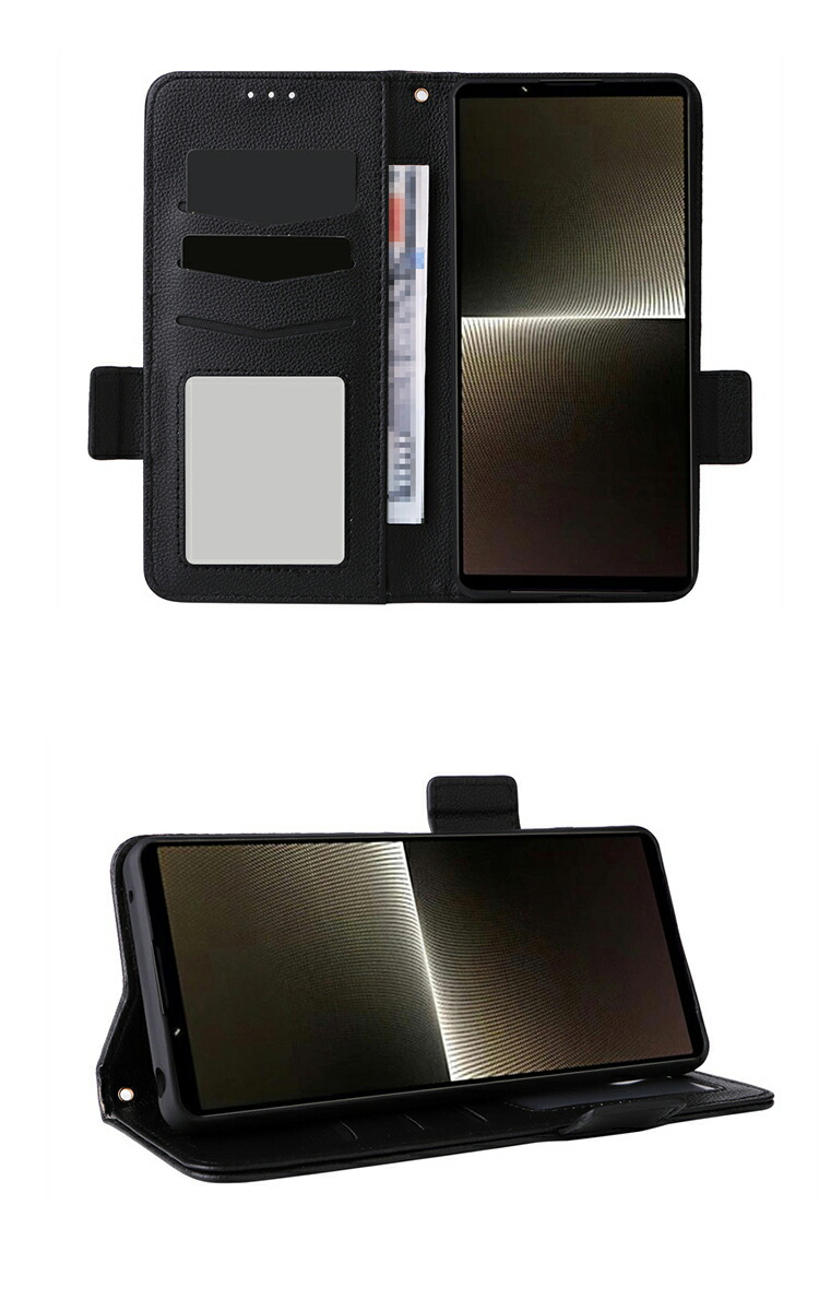 Xperia 1 VI ケース Xperia 10 VI 手帳型 カバー PUレザー 手帳型レザーケース スタンド機能 カード収納 Sony ストラップ付き ソニー エクスぺリア1/10 VI｜keitaicase｜05