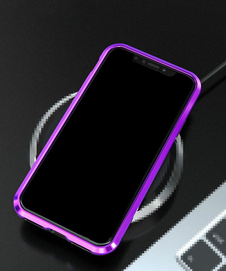iPhone XS Max ケース アルミ バンパー クリア 透明 背面強化ガラス 背面パネル付き マグネット装着 スマートフォン/スマフォ/スマホバンパー｜keitaicase｜04