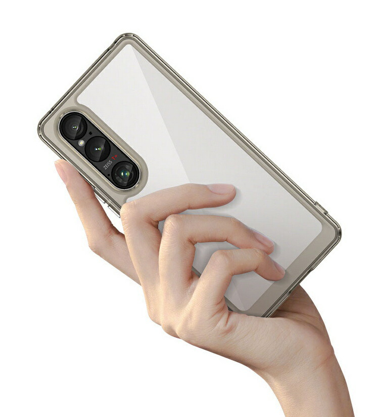 Xperia 1 VII ケース クリア スリム シンプル 耐衝撃 背面透明 TPU