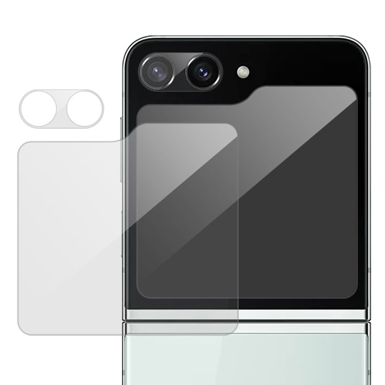 Galaxy Z Flip6 強化ガラス カメラレンズ+サブディスプレイ液晶保護フィルム 2枚入り 保護フィルム Samsung サムスン ギャラクシー Z フリップ6｜keitaicase