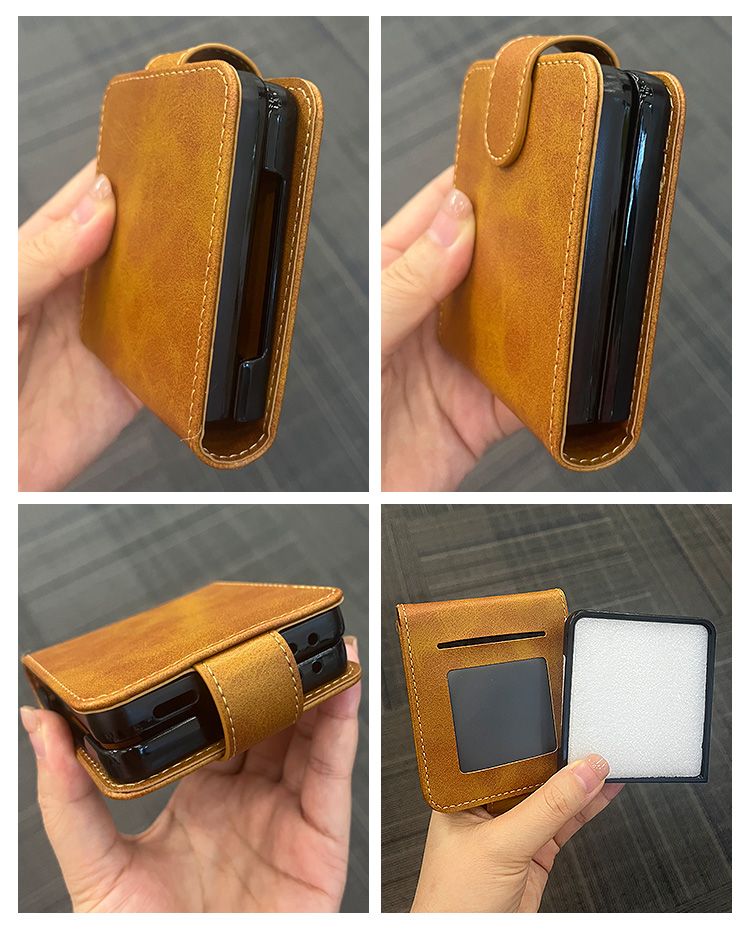 Galaxy Z Flip7 ケース /カバー 折りたたみ型 PUレザー カード収納