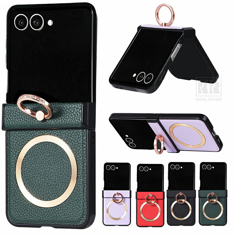 Galaxy Z Flip8 �ϏՌ� �P�[�X �J�o�[ �܂肽���݌^ PU���U�[ ���C���X�g�[�� ��̌^�����O�t�� �X�^���h�@�\ Samsung �T���X�� �M�����N�V�[ Z �t���b�v8