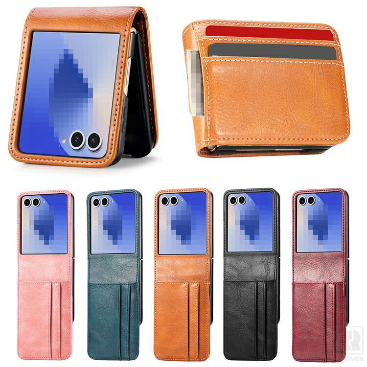 Galaxy Z Flip8 �P�[�X �J�o�[ �܂肽���݌^ PU���U�[ �J�[�h���[�t�� ������ Samsung �T���X�� �M�����N�V�[ Z�t���b�v8 �ی�P�[�X