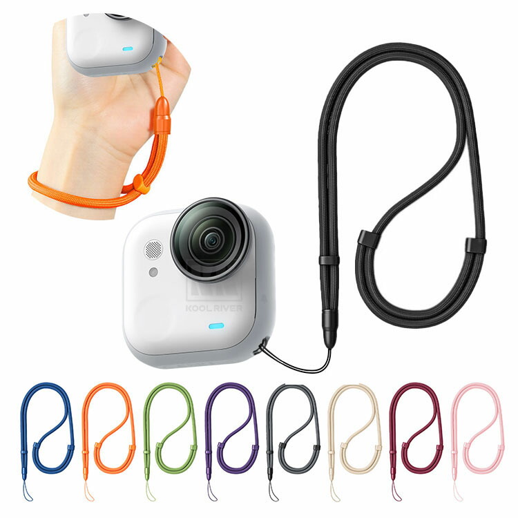 Insta Insta360 GO Ultra�Ή� �X�g���b�v �n���h�X�g���b�v + �l�b�N / �V�����_�[�X�g���b�v ���X�g�X�g���b�v ��|�� ���|�� �����h�~ �X�g���b�v�R