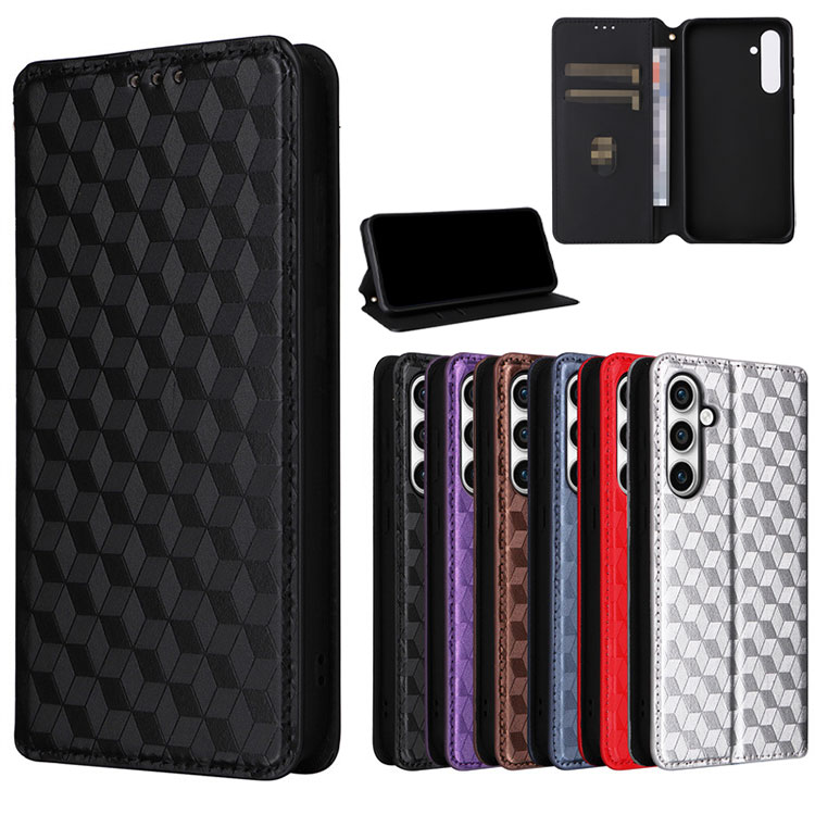 Galaxy A56 5G �P�[�X �蒠�^ �J�o�[ �蒠�^PU���U�[�P�[�X �􉽊w�͗l �X�^���h�@�\ �J�[�h���[ PU���U�[ �ی�P�[�X Samsung �T���X�� �M�����N�V�[ A56