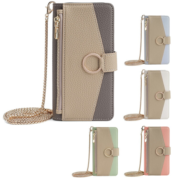 Galaxy A56 5G ケース 手帳型 カバー PUレザー ファスナー付きポケット