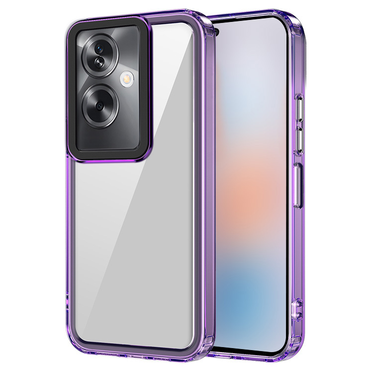 OPPO A79 5G ケース 耐衝撃 透明ケース 側面TPU+PC背面アクリル