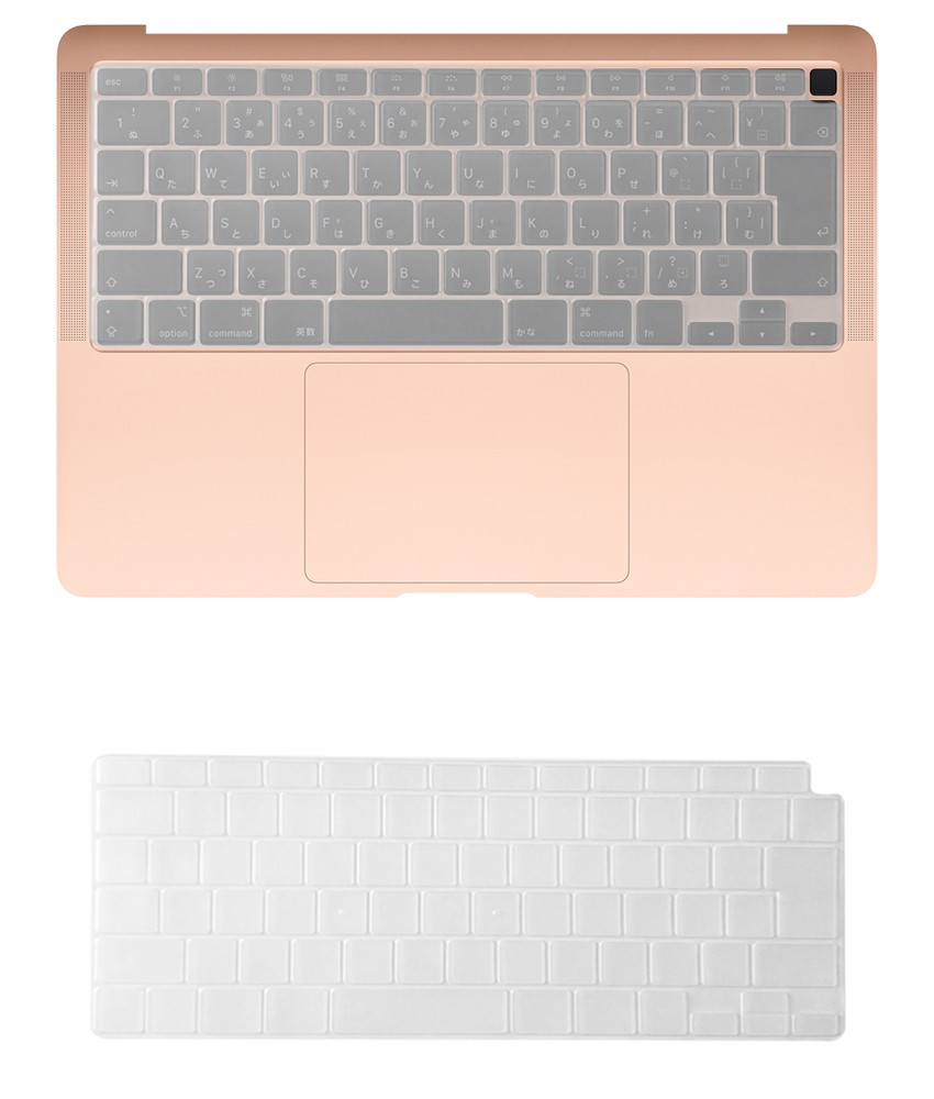 MacBook Air 13.3インチ (2018/2019/2020) TPUキーボードカバー キーボードシート 防塵 マックブックエアーのキーボード｜keitaiichiba｜06