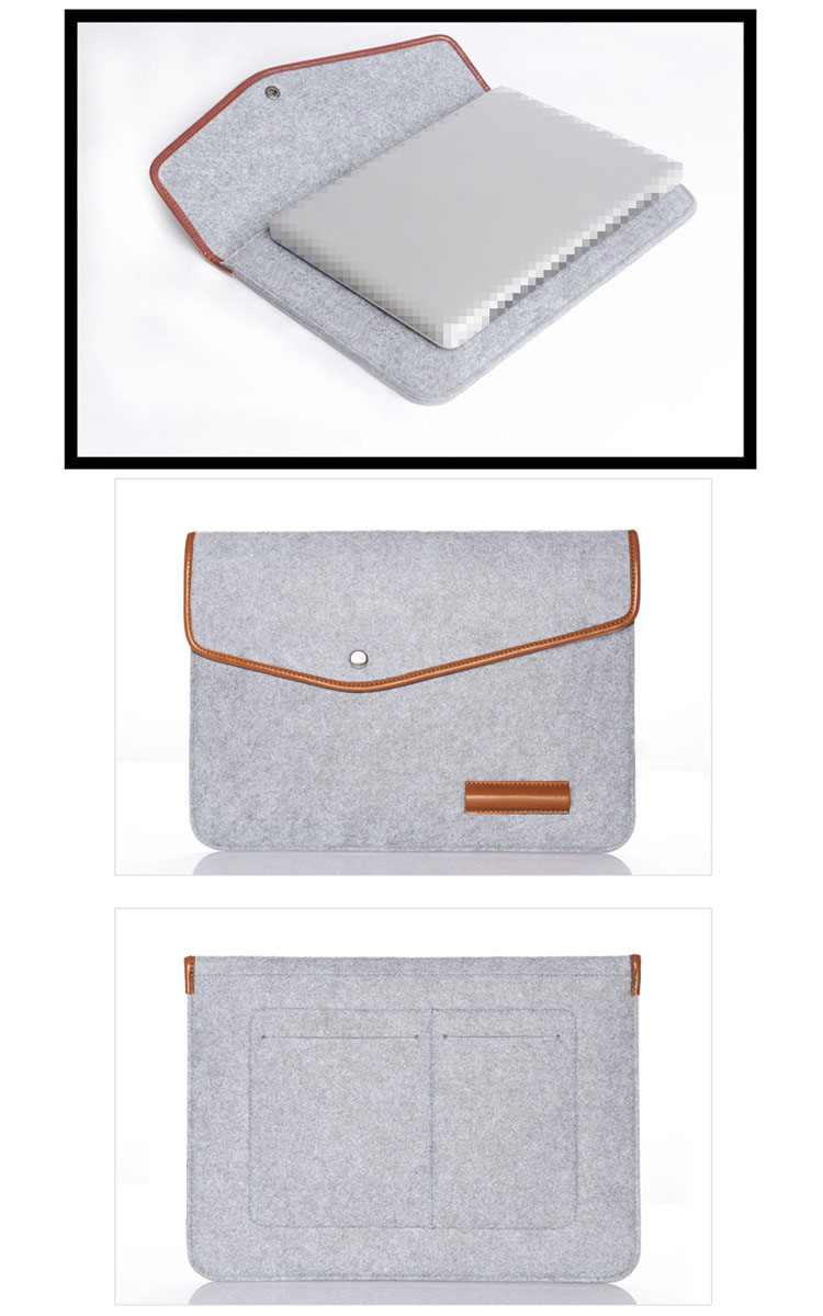 MacBook Air ケース (13.3/13.6インチ) カバー M2 M1 おしゃれ フェルト ペンホルダー付き バッグ型 カバン型 シンプル ポケット付き セカンドバッグ型｜keitaiichiba｜04