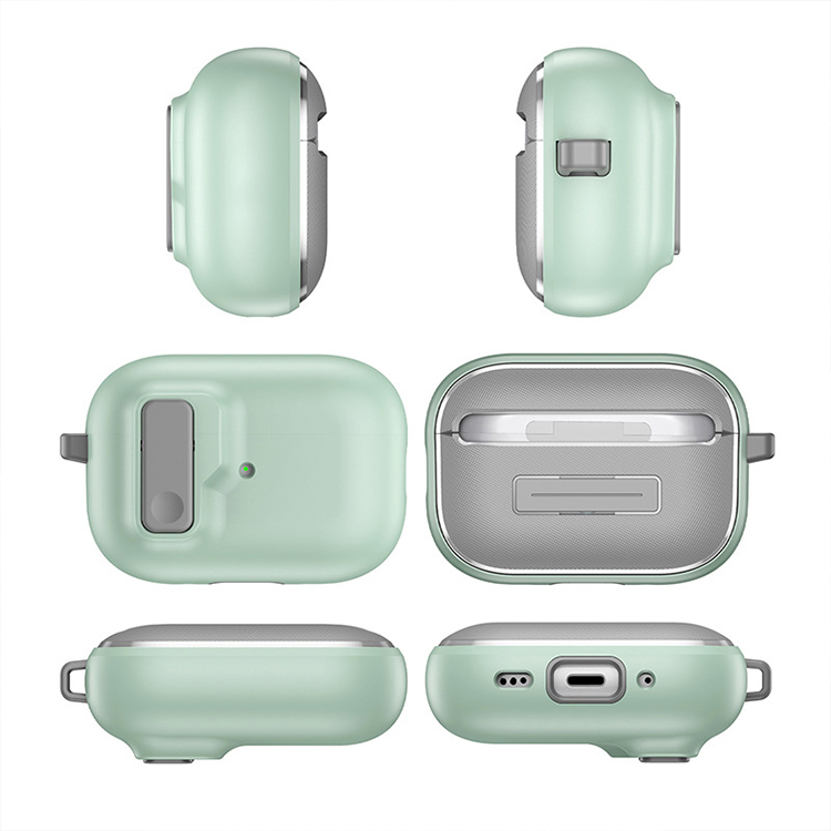 AirPods4 ケース AirPods 4 カバー カラビナ付き TPU +プラスチック