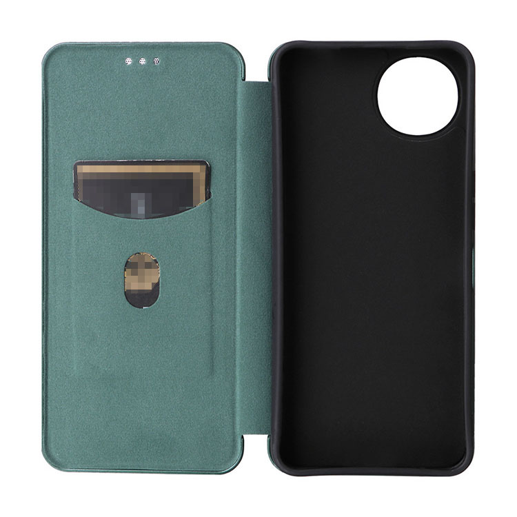 AQUOS sense9 ケース 手帳型 カバー PUレザー カーボン調 手帳型PU