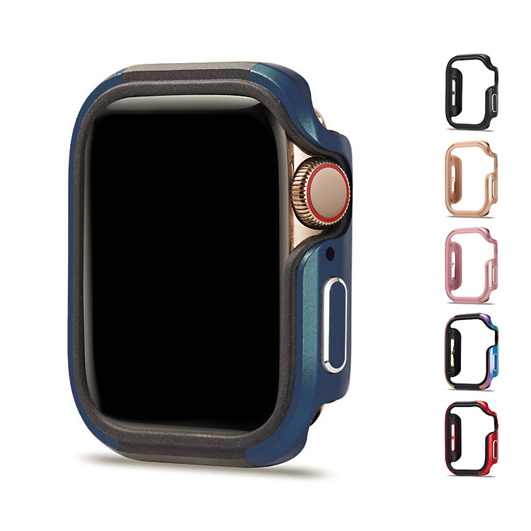 Apple Watch Series 6/5/4/SE ケース カバー TPU + サイドアルミ