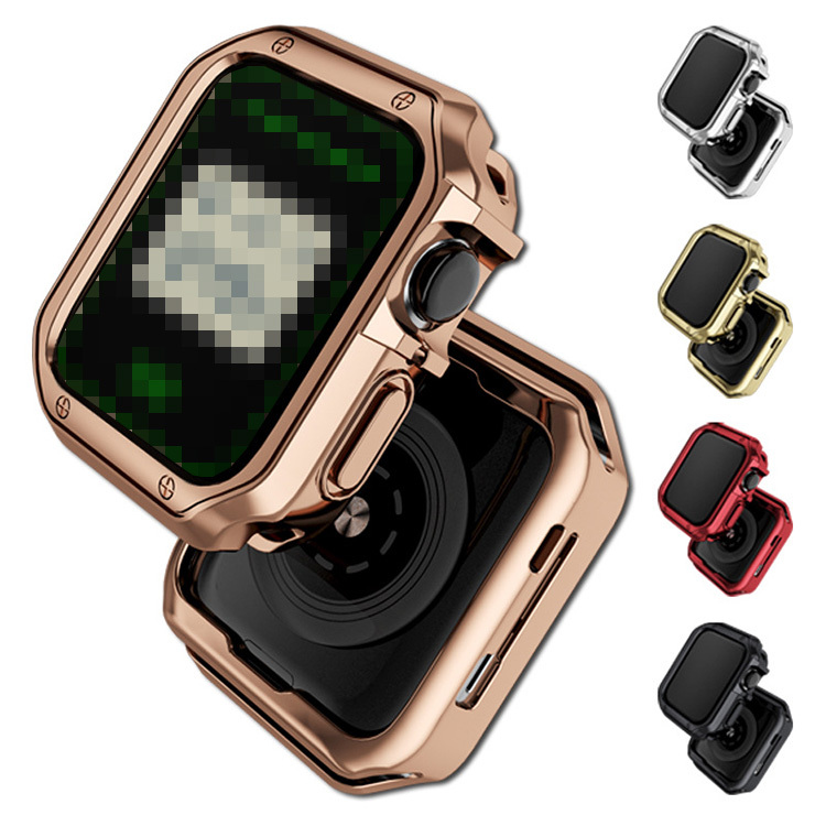 Apple Watch Series 9/8/7 ケース 耐衝撃 カバー TPUメッキ ソフトケース 41mm/45mm かっこいい アップルウォッチ シリーズ9/8/7 カバー｜keitaiichiba