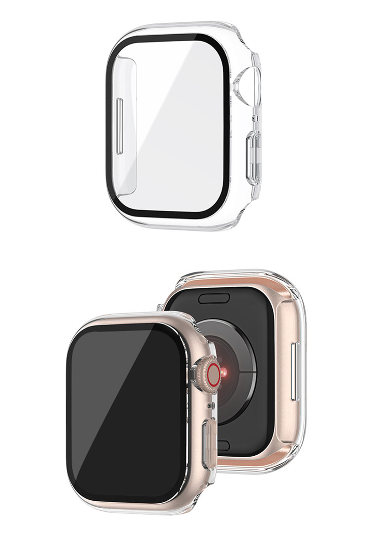 Apple Watch Series 9/8/7 ケース ガラスフィルム ケース カバー 全面保護 液晶保護カバー アップルウォッチ シリーズ9/8/7 41mm/45mm ハードケース｜keitaiichiba｜03