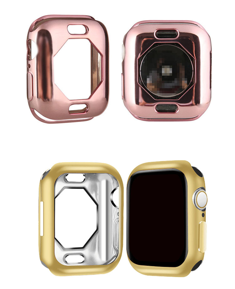 Apple Watch Series 9/8/7 ケース シンプル メッキ カバー アップルウォッチ シリーズ9/8/7 41mm/45mm ソフトケース 保護ケース 装着簡単｜keitaiichiba｜03