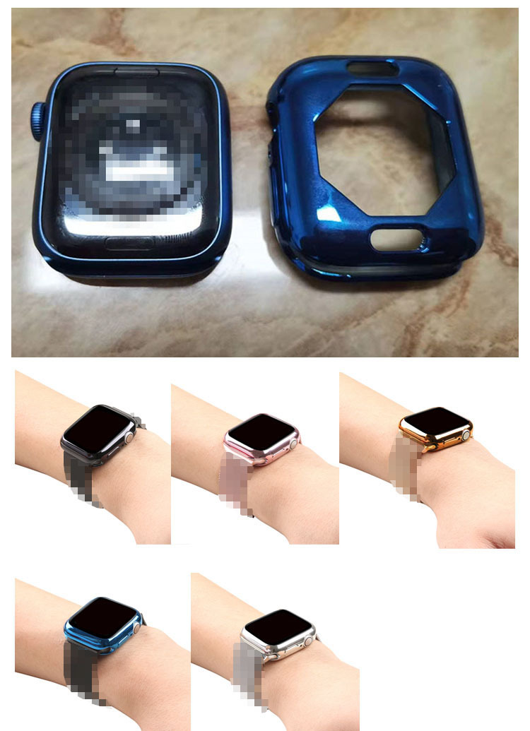 Apple Watch Series 9/8/7 ケース シンプル メッキ カバー アップルウォッチ シリーズ9/8/7 41mm/45mm ソフトケース 保護ケース 装着簡単｜keitaiichiba｜04