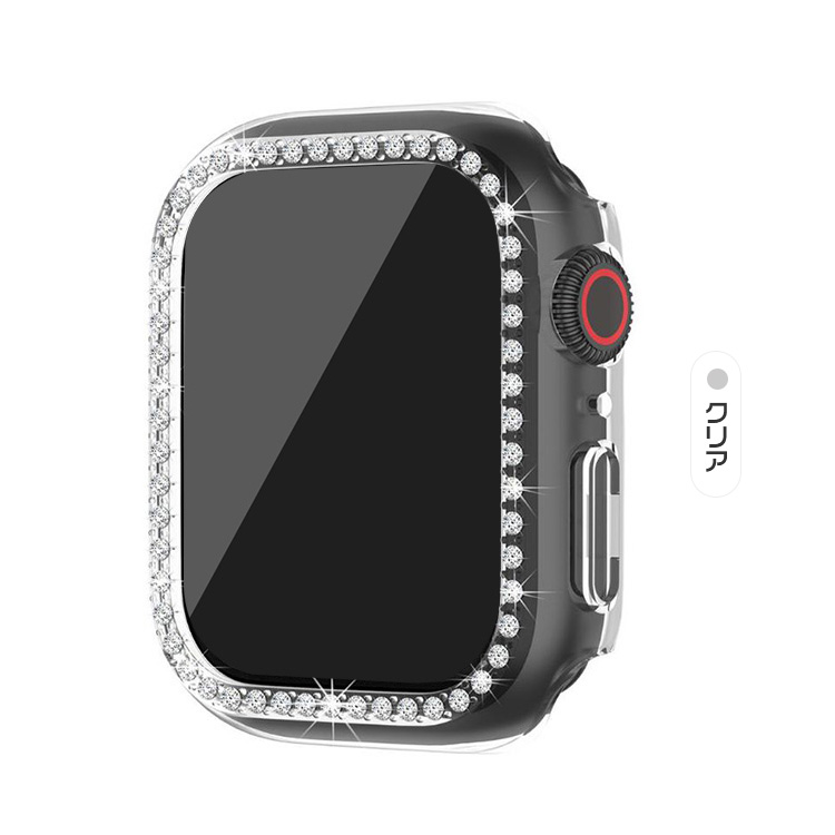 Apple Watch Series 9/8/7 カバー/ケース かわいい ラインストーン きらきら 液晶カバー アップルウォッチ シリーズ9/8/7 41mm/45mm ハードケース｜keitaiichiba｜05