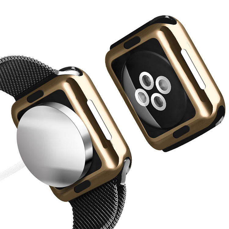 Apple Watch Series 9/8/7 ケース/カバー メッキ 41mm/45mm TPU メタル調 鏡面加工 アップルウォッチ シリーズ9/8/7 ソフトカバー｜keitaiichiba｜02