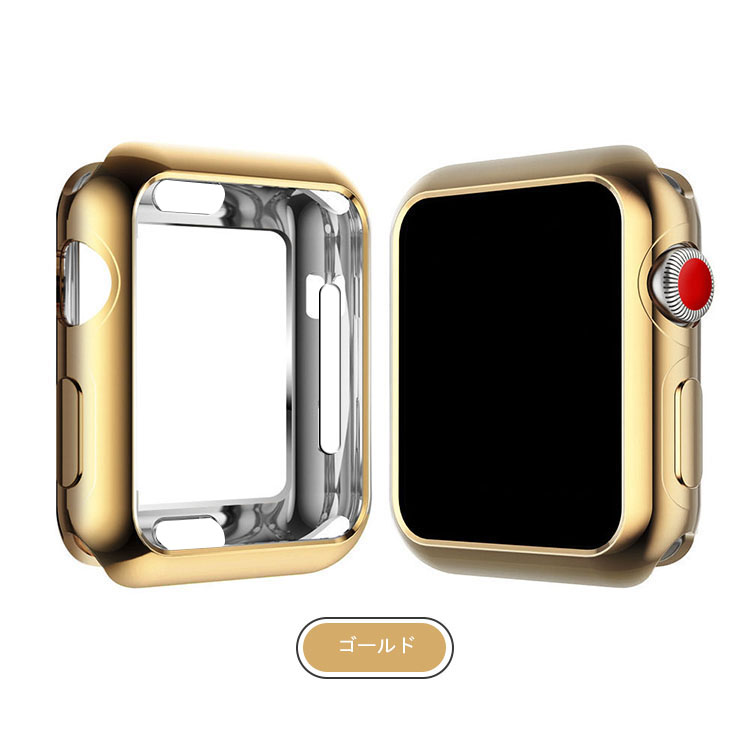 Apple Watch Series 9/8/7 ケース/カバー メッキ 41mm/45mm TPU メタル調 鏡面加工 アップルウォッチ シリーズ9/8/7 ソフトカバー｜keitaiichiba｜09