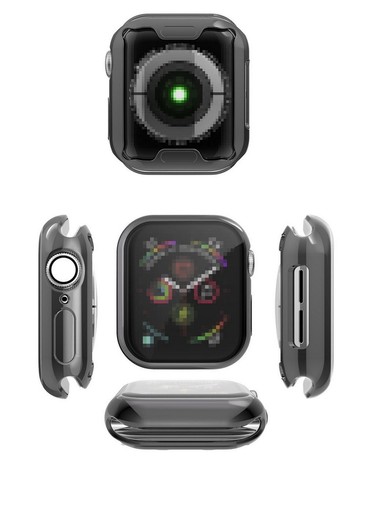 Apple Watch Series 9/8/7 ケース/カバー メッキ 41mm/45mm TPU メタル調 鏡面加工 アップルウォッチ シリーズ9/8/7 ソフトカバー｜keitaiichiba｜04