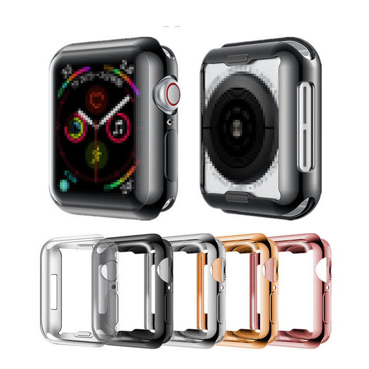 Apple Watch Series 9/8/7 ケース/カバー メッキ 41mm/45mm TPU メタル調 鏡面加工 アップルウォッチ シリーズ9/8/7 ソフトカバー