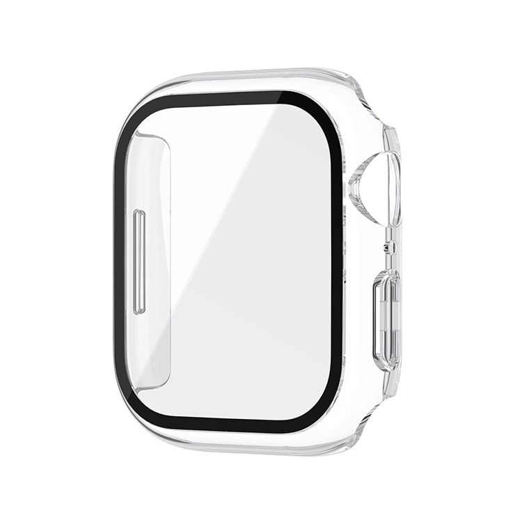 Apple Watch Series 9/8/7 ケース 透明ガラスフィルム ケース カバー 全面保護 液晶カバー アップルウォッチ シリーズ9/8/7 41mm/45mm ハードケース｜keitaiichiba｜02