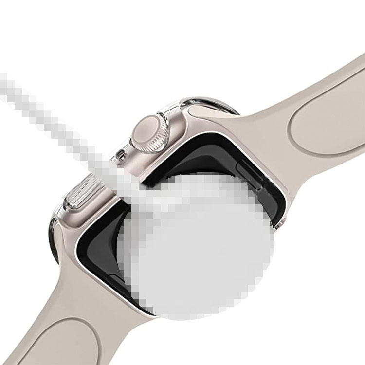 Apple Watch Series 9/8/7 ケース 透明ガラスフィルム ケース カバー 全面保護 液晶カバー アップルウォッチ シリーズ9/8/7 41mm/45mm ハードケース｜keitaiichiba｜03