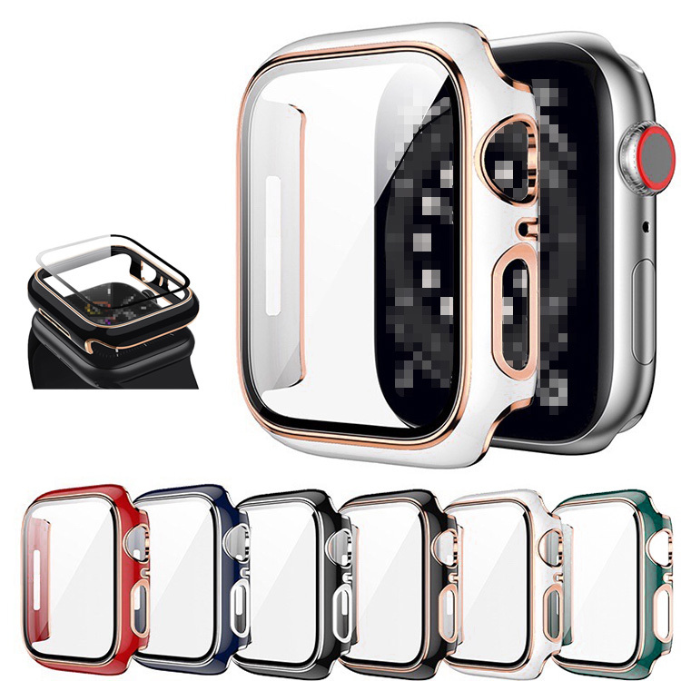 Apple Watch Series 9/8/7 ケース ガラスフィルム ケース カバー 全面保護 液晶カバー アップルウォッチ シリーズ9/8/7 41mm/45mm ハードケース 保護ケース